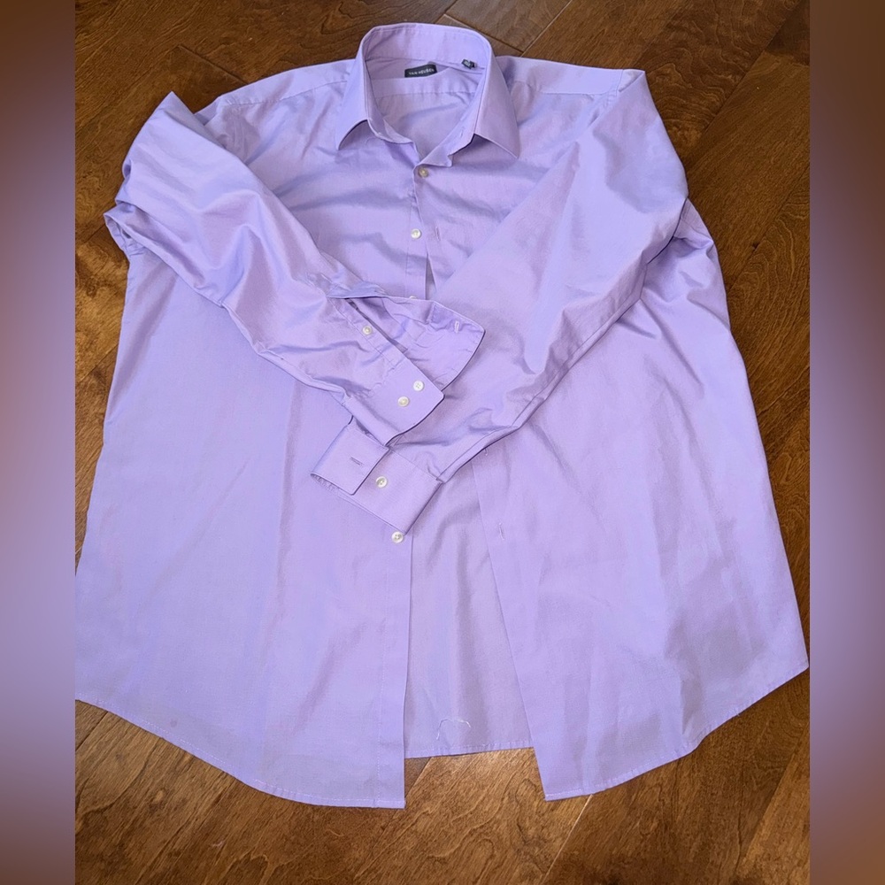 Van Heusen Lavender Dress Shirt 18 1/2 36/37